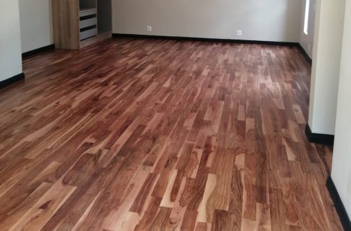 teak floor installation